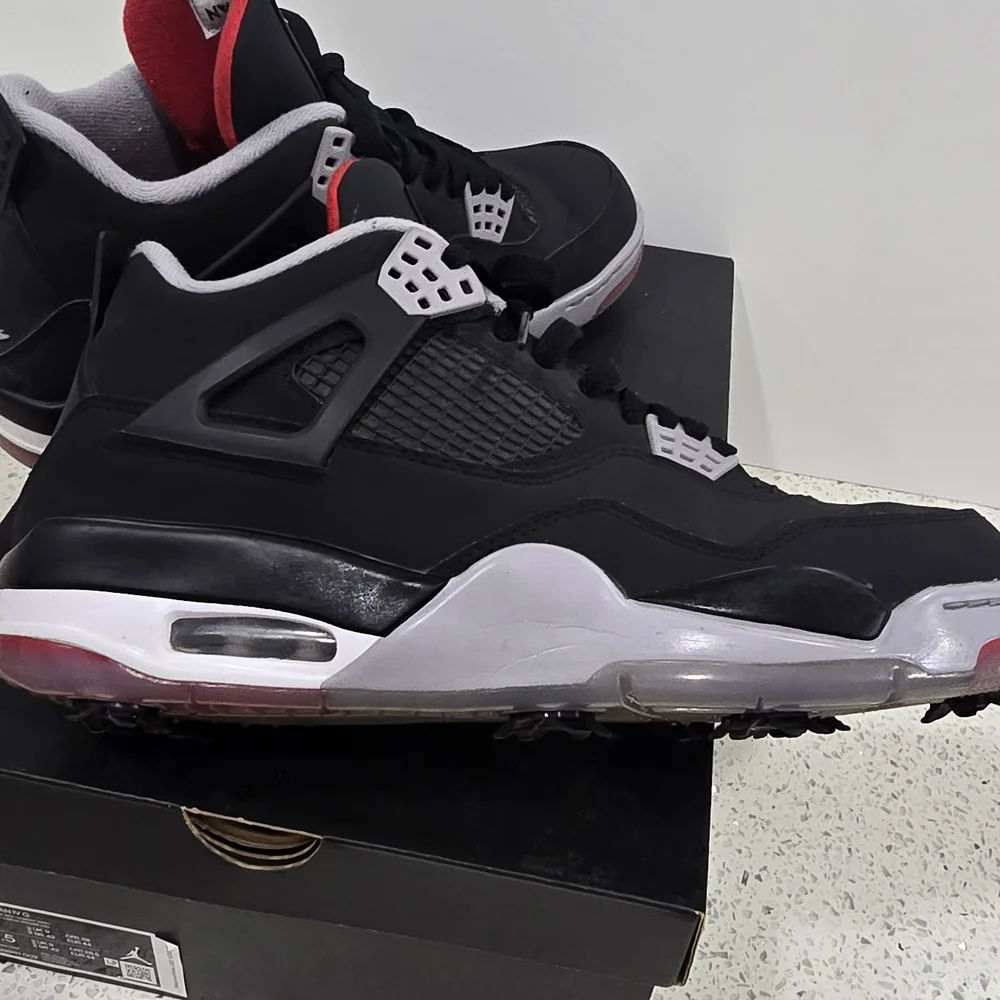 Jordan Men’s Black White Red Low-Top Athletic Sneakers